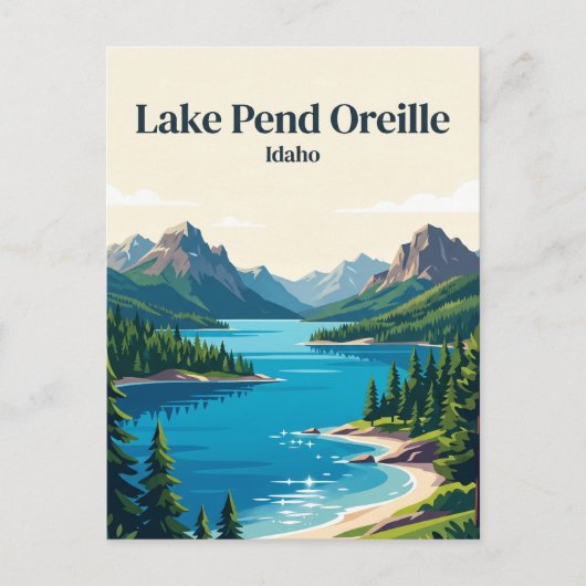 Carte Postale Lac Pend Oreille Idaho (Devant)
