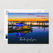 Carte Postale Lac Ray Hubbard Rockwall TX Coucher de soleil En p (Devant / Derrière)