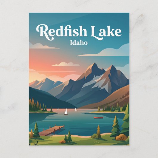 Carte Postale Lac Redfish USA (Devant)