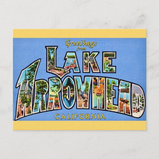 Carte Postale Lac Retro Arrowhead (Devant)