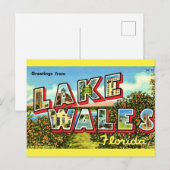 Carte Postale Lac Retro Wales Floride (Devant / Derrière)