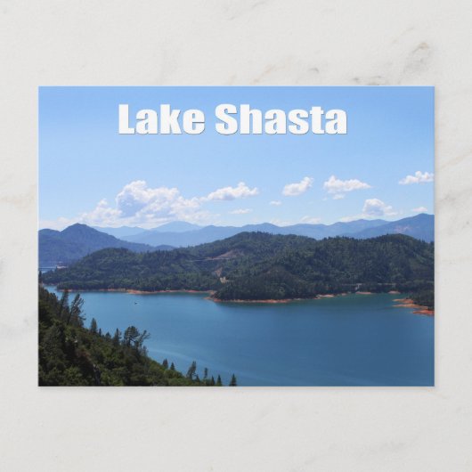 Carte Postale Lac Shasta à Redding, Californie (Devant)