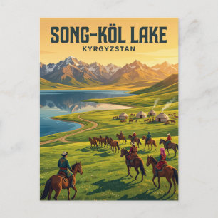 Carte Postale Lac Song-Köl Kirghizistan