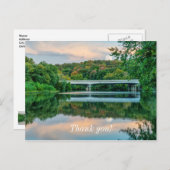 Carte Postale Lac Springfield Soirée Tranquillité Merci (Devant / Derrière)