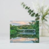 Carte Postale Lac Springfield Soirée Tranquillité Merci (Debout devant)