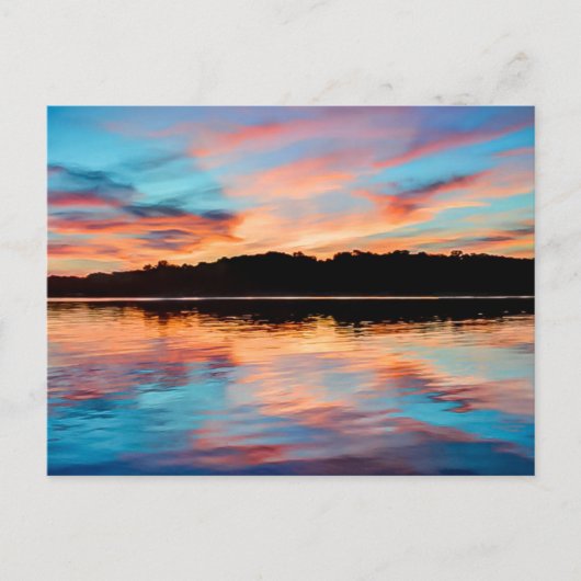 Carte Postale Lac Sunset (Devant)