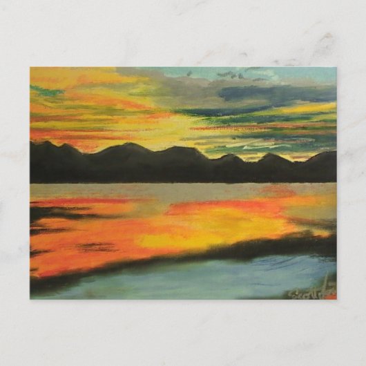 Carte Postale Lac Sunset (Devant)