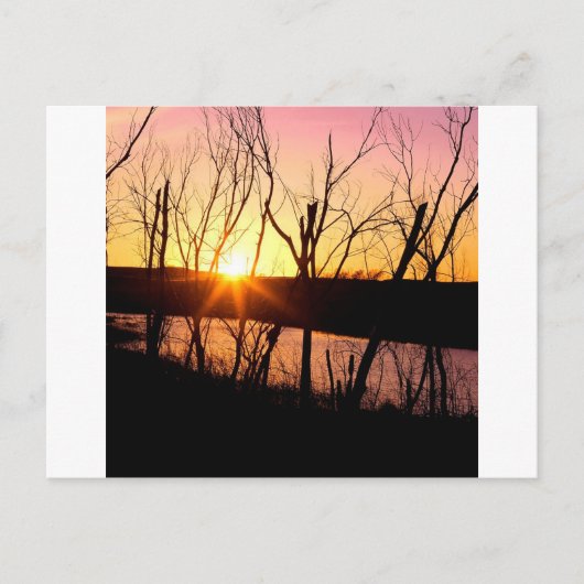 Carte Postale Lac Sunset Wilson Kansas (Devant)