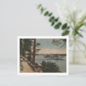 Carte Postale Lac Tahoe, CA - Vue de Emerald Bay avec bateau à v (Debout devant)