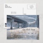 Carte Postale Lac Taneycomo Pêche Brumeuse d'Hiver Prompt Rétabl (Devant / Derrière)