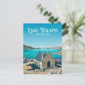 Carte Postale Lac Tekapo Nouvelle-Zélande (Debout devant)