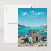 Carte Postale Lac Tekapo Nouvelle-Zélande (Devant / Derrière)
