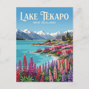 Carte Postale Lac Tekapo Nouvelle-Zélande