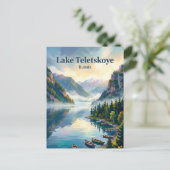 Carte Postale Lac Teletskoye Russie (Debout devant)