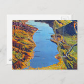 Carte Postale Lac vintage de Thun Suisse Voyage (Devant / Derrière)