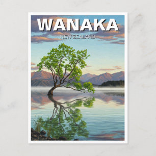 Carte Postale Lac Wanaka Tree Nouvelle-Zélande Voyages