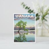 Carte Postale Lac Wanaka Tree Nouvelle-Zélande Voyages (Debout devant)