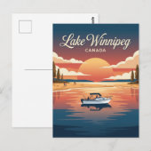 Carte Postale Lac Winnipeg Canada (Devant / Derrière)