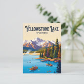 Carte Postale Lac Yellowstone États-Unis (Debout devant)