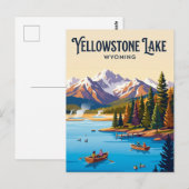 Carte Postale Lac Yellowstone États-Unis (Devant / Derrière)