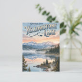 Carte Postale Lac Yellowstone USA (Debout devant)