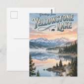 Carte Postale Lac Yellowstone USA (Devant / Derrière)
