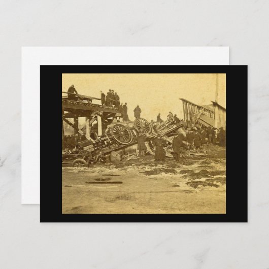 Carte Postale L'accident terrible de Farmington River (Sepia) (Devant / Derrière)