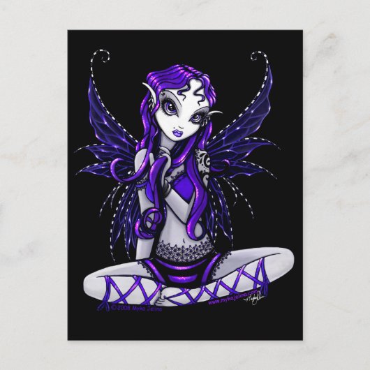 Carte postale Lacey Purple Parties scintillant Fae (Devant)