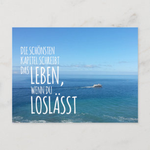 Carte postale « Lâcher prise » avec vue sur la mer