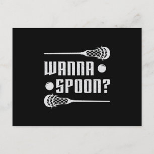 Carte Postale Lacrosse Lecteur Lax Wanna Spoon Stick Drôle Cadea