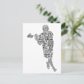 Carte Postale Lacrosse Player Word Art (Debout devant)