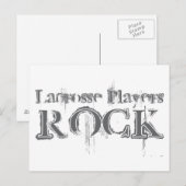 Carte Postale Lacrosse Players Rock (Devant / Derrière)