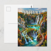 Carte Postale Lacs de Plitvice Croatie (Devant / Derrière)