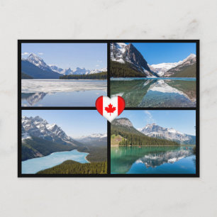 Carte Postale Lacs et paysages célèbres dans l'Ouest canadien