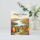 Carte Postale Lacs Finger USA (Debout devant)