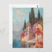 Carte Postale Lacs italiens Fleurs (Devant / Derrière)