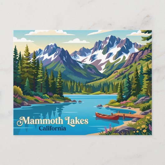 Carte Postale Lacs Mammoth États-Unis (Devant)