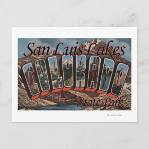 Carte Postale Lacs San Luis, Colorado - Grandes Lettres