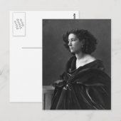 Carte Postale L'actrice française Sarah Bernhardt par Félix Nada (Devant / Derrière)