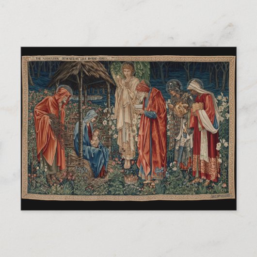 Carte Postale L'Adoration des Mages (par Edward Burne-Jones) (Devant)