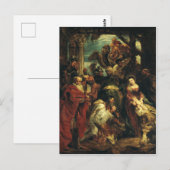 Carte Postale L'Adoration des Mages par Peter Paul Rubens (Devant / Derrière)