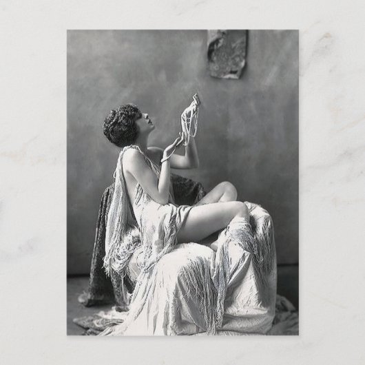 Carte Postale Lady aux perles (Devant)