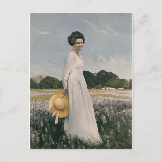 Carte Postale Lady Bird Johnson - Aaron Shikler (1978) (Devant)