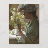 Carte Postale Lady Bouquet Hydrangeas Charles Courtney Curran (Devant)