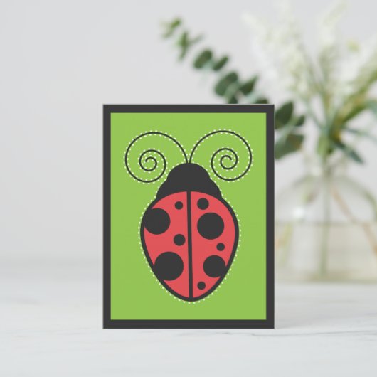 Carte Postale Lady Bug (Debout devant)
