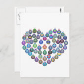 Carte Postale Lady Bug Heart (Devant / Derrière)