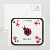 Carte Postale Lady Bug Love (Devant / Derrière)