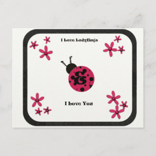 Carte Postale Lady Bug Love