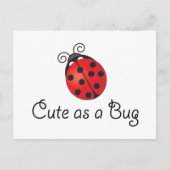 Carte Postale Lady Bug - mignonne comme un bug (Devant)
