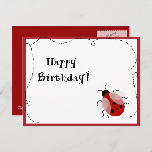 Carte Postale Lady Bug Post Card (Devant / Derrière)